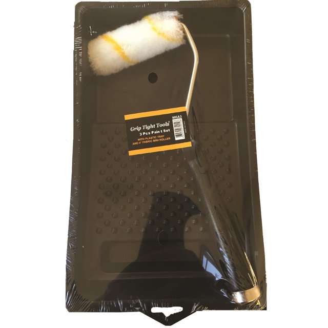 Grip Tight Tools MKF3 Mini Ensemble de Plateaux de Peinture avec Rouleau en Mousse, 3 Pcs