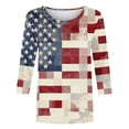 thumbnail image 5 of MEICHEN 250th Anniversary 3/4 Sleeve T Shirt for Women America Flag Patriotic Top 1776-2026 Graphic Tee 4th of July Blouse, 5 of 5