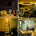 thumbnail image 4 of Cadena de luces LED de hadas, 10 pies/3 m, 30 luces LED de cadena de luciérnaga para jardín, fiesta en casa, decoraciones para festivales de bodas, manualidades, luces con pilas (blanco cáli, 4 of 5