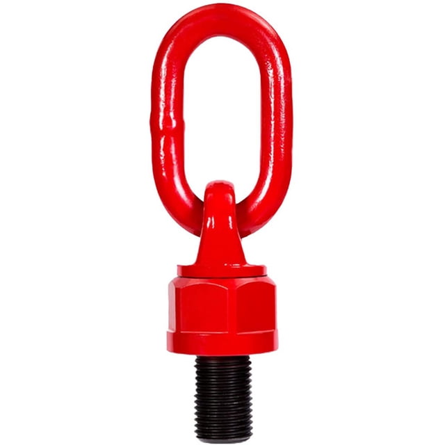 Jinsinto Universal Lifting Ring - M12×18mm Lifting Eye Ring Tool Alloy Steel Ring Bolt 360 Degree Rotation Ring (Red)