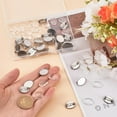 thumbnail image 3 of 1 Set DIY Oval 304 Stainless Steel Brooch Jewelry Kits include Transparent Glass Cabochons Stainless Steel Color 14~18x13~19x2.8~5mm, 3 of 5