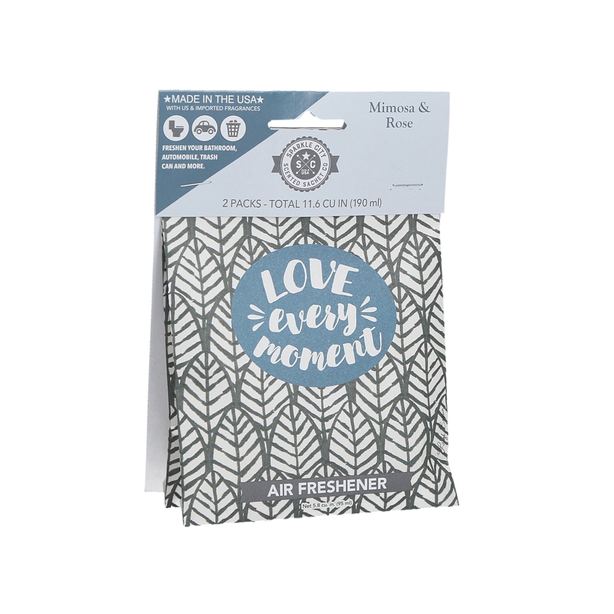 (2 pack) Sparkle City Scented Sachet 2 Pack, Love Every Moment