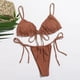 thumbnail image 4 of Gibobby Trajes de Natación para Mujer Traje de baño acolchado para mujer, talla grande, , ropa de playa, traje de baño, traje de baño, conjunto de Tankin(Caqui,XL), 4 of 5