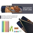 thumbnail image 6 of Ratiio Ocean Scene with Noah's Ark Pattern Leather Pencil Case, Pencil Pouch with Durable Zipper, Compact and Stylish Organizer for Stationery, Art Supplies, Travel Essentials, 6 of 8