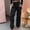 #Black, variant on DPTALR Women's High Waisted Straight Leg Full Length Fashion Jeans with Pockets,Gray,Size XL