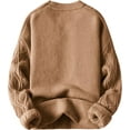 thumbnail image 2 of Oversized Sweater 90s Vintage Cable Knit Long Sleeve Women Heavy Crewneck Pullover, 2 of 8