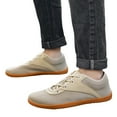 thumbnail image 4 of kamemir Wide Barefoot Minimalist Shoes for Women Width Fashion Sneaker Wide Toe Box Shoes(Khaki,10), 4 of 6