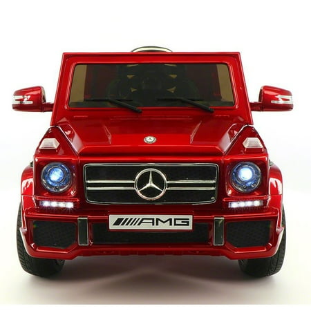 Leather Player - 2018 LICENSED MERCEDES G65 AMG ELECTRIC KIDS RIDE-ON CAR, MP3 PLAYER, AUX INPUT, EVA FOAM RUBBER TIRES, PU LEATHER SEAT WITH 5 POINT SAFETY HARNESS, 12V BATTERY, PARENTAL REMOTE | RED