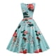 thumbnail image 3 of WILLBEST Vestidos Casuales para Mujer Fiesta Vintage de Las Mujeres con Cuello En V Sexy Estampado Floral Vestido sin Mangas Cena Vestido Formal Extra Grande, 3 of 3