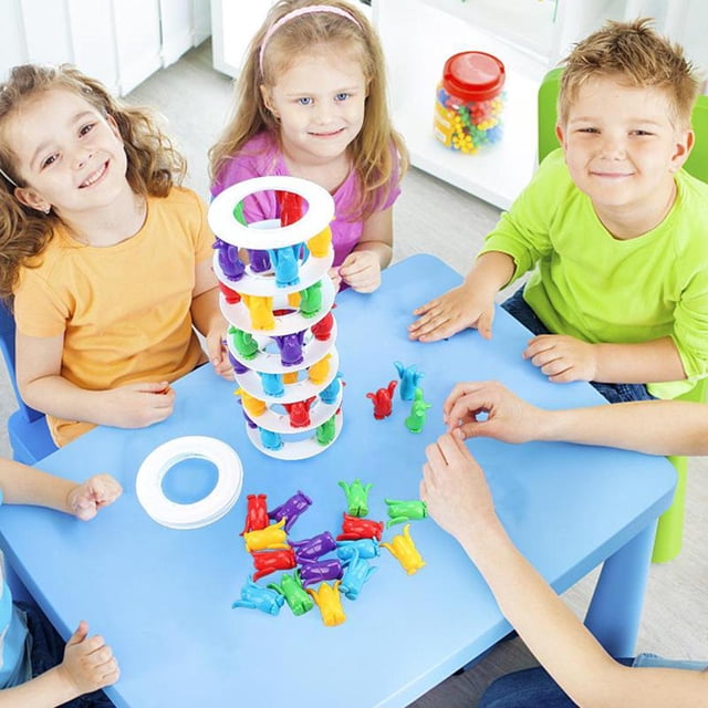 de apilamiento de torre de plástico, bloques strucción de de Motor dados, juguete de Torre Inclinada, s de Hugo juego de la torre