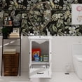 thumbnail image 3 of 20" Bathroom Vanity with Sink, Bathroom Cabinet with Two Doors, Magnetic Door Stopper and Adiustable Foot Pads, A Drawer, White, 3 of 13