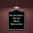 thumbnail image 2 of Do Not Enter Do Not Block Intersection BLACK Aluminum Composite Sign 15''x18'', 2 of 9
