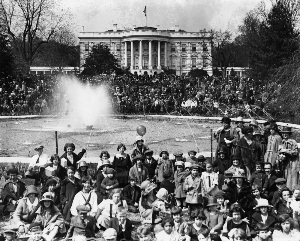 White House Easter, C1925. /Nfamilies At The Annual Easter Egg Roll At