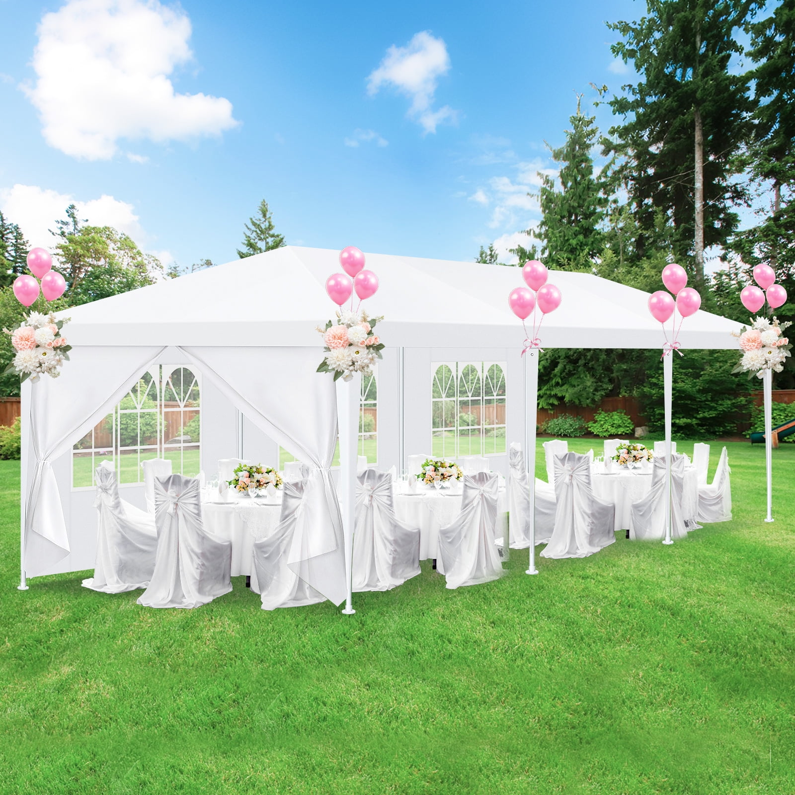 Hoteel 10x30 Pop up Canopy with 8 Removable Sidewalls, Outdoor Canopy Tents for Parties Wedding, High Stability, Instant Sun Protection Shelter Hoteel 10x30 Pop up Canopy with 8 Removable Sidewalls, Outdoor Canopy Tents for Parties Wedding, High Stability, Instant Sun Protection Shelter - Image 2