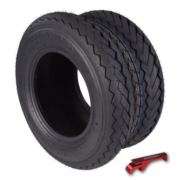Kenda Hole-N-1 K389 20x10-10 Tubeless Golf Cart Turf Tire 4-Ply Rating with Keychain Hole in one 20/10/10 – Single