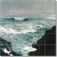 thumbnail image 1 of Ceramic Tile Mural-Winslow Homer Waterfront Painting 452. 40" w x 40" h using (25) 8 x 8 ceramic tiles, 1 of 3