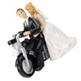 thumbnail image 4 of Dalazy Bride Groom Motorcycle Wedding Cake Topper Figurine Marriage Gift Topper, 4 of 9
