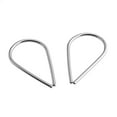 thumbnail image 5 of 18mm Sterling Silver Upside Down Threader Hoop Earrings – 19 Gauge, Lightweight Hypoallergenic Dangle Hoops for Women, 5 of 9