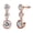 Rose Gold, variant on Cate & Chloe Bailey 18k White Gold Plated Dangle Earrings with Swarovski Crystals, Gift for Women