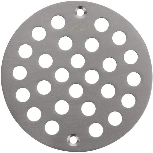 Filtro de suelo de repuesto para tapa de desagüe de ducha atornillable de 4 pulgadas, acero inoxidable cepillado, placa de cubierta de desagüe de suelo de acero inoxidable