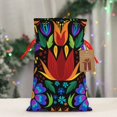 thumbnail image 4 of Fuzoiu Colorful Floral Print Christmas Gift Bag,Burlap Gift Bag with Drawstring Closure & Hang Tag,Perfect for Holidays, Birthdays, and Special Occasions-Small, 4 of 7