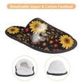 thumbnail image 3 of Balery Sunflowers Leaves Pantuflas de Casa de Felpa Silenciosas con Diseño Estampado, Zapatillas Cómodas Antideslizantes de Algodón para Interior-Medium, 3 of 8