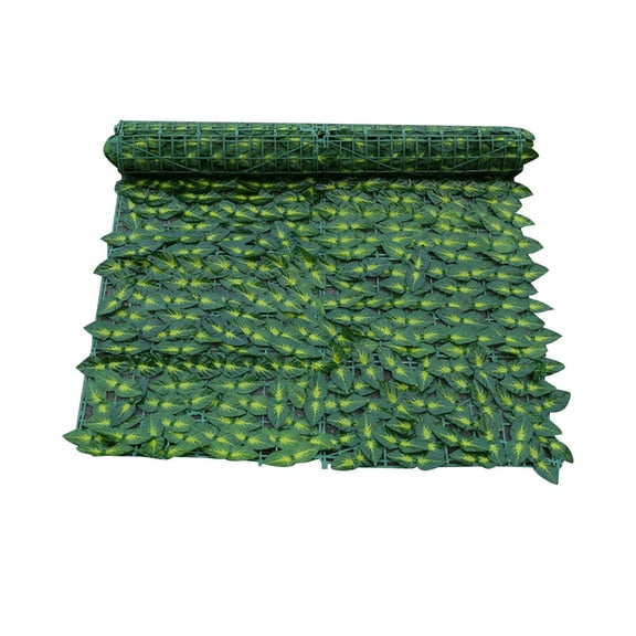 Eguiwyn bamboo fence Artificial Ivy Privacy Fence Screen Artificial Hedges Fence Vine Leaf Decoration Protective Cover B One Size