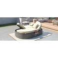thumbnail image 2 of Outdoor Sun Bed Patio 2-Person Daybed ,Outdoor Bed Cushion with Cushions and Pillows,Adjustable Backrests and Foldable Cup Trays,2-Person Daybed for Garden, Lawn, Backyard, Poolside, Beige, 2 of 7