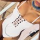 thumbnail image 3 of Traje de baño de una pieza con cuello en V para mujer 2017 (blanco) (XL) Likrtyny Para estrenar, 3 of 6