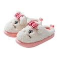 thumbnail image 3 of UngA Infant Slipper Socks Kids Slipper Winter Solid Versatile Plush Children Home Shoes Baby Cotton Slippers Girl Indoor Non Plush Slippers Furry Lined Slippers Beige,12.5, 3 of 7