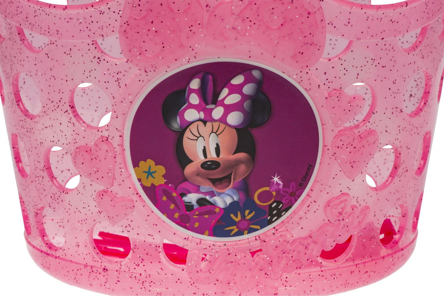 Bell Sports Panier de vélo moulé rose 3D et banderoles Minnie Panier de guidon