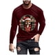 thumbnail image 2 of Blusas y camisas de manga larga y cuello redondo para hombre, informales, con estampado navideño, deportivas, de poliéster., 2 of 5
