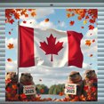 thumbnail image 4 of Interesting Square Banner Decoration For Canada Day Happy Canada Day 2025 Garage Banner 70 Inches, 4 of 5