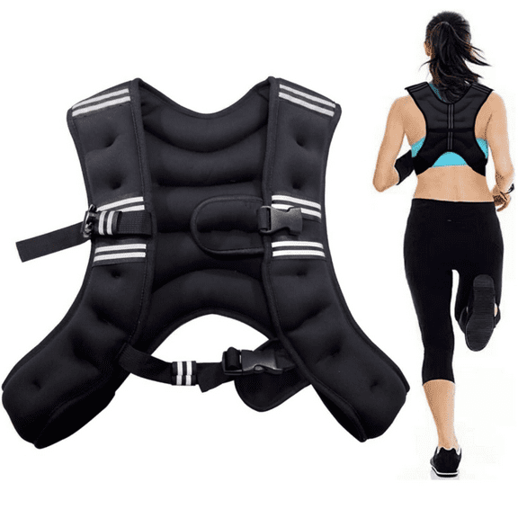 Weighted Vest for Women Men Kids, 6lbs/12lbs/4-10lbs Adjustable Weight Vest with Reflective Stes, Upgrade Strength Training Vest for Running, Body Workout, Jogging, Cadio, Walking