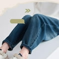 thumbnail image 5 of Boys Jeans Casual Elastic Waist Cuffed Denim Pants with Pockets Teen Clothes for Boys Size 3-15, 5 of 5
