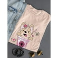 thumbnail image 3 of Cute Corgi In Cappuchino   T-Shirt Women -Image by Shutterstock, Female x-Large, 3 of 4