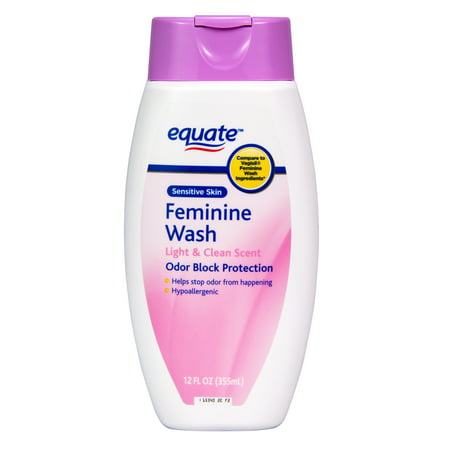 Equate Sensitive Skin Feminine Wash, Light & Clean Scent, 12 fl