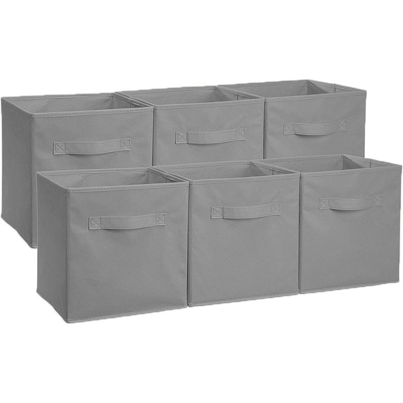 Yuanlu Foldable Fabric Storage Cubes NonWoven Fabric Black Cube