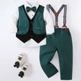 thumbnail image 2 of Gunia Outfits For Toddler Boys Gentleman Suit Spring And Autumn Children Suit Boy With Wais Tcoat Suit Three Piece Boy Suit Outfit 2-3 Years, 2 of 6