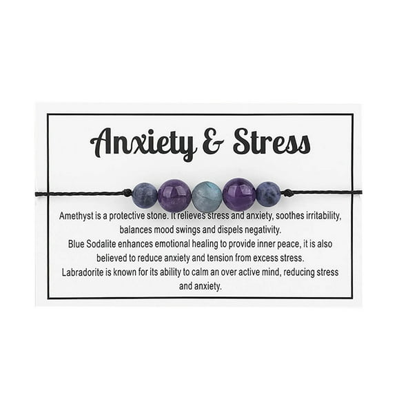 zttd fashion stone beaded wax line bracelet amethyst flash stone combination bracelet men's and women's bracelet hand jewelry