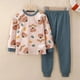thumbnail image 3 of Ropa interior térmica de invierno para niños y niñas, conjuntos de pijama de algodón de dibujos animados, trajes de manga larga, ropa de dormir para bebés, 2-14T, 3 of 3