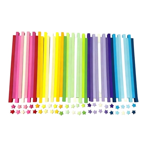 Star Paper Strips Mixed Color Long Sheets Pack For DIY Crafting Scrapbooking Stationery