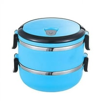 Huayishang Lunch Box for Women, Kitchen Essentials Clearance Sale Thermal Lunch Box Stackable Hot Food Insulated Box 304 Stainless Steel Round Lunchbox Sealed Food Containers Stackable