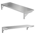 thumbnail image 5 of Lorelo 36-Inch Stainless Steel Folding Concession Shelf, 35Kg Load Capacity Single Layer Floating Shelving, Commercial Serving Shelves for Kitchen, Restaurant, Food Truck, 5 of 7