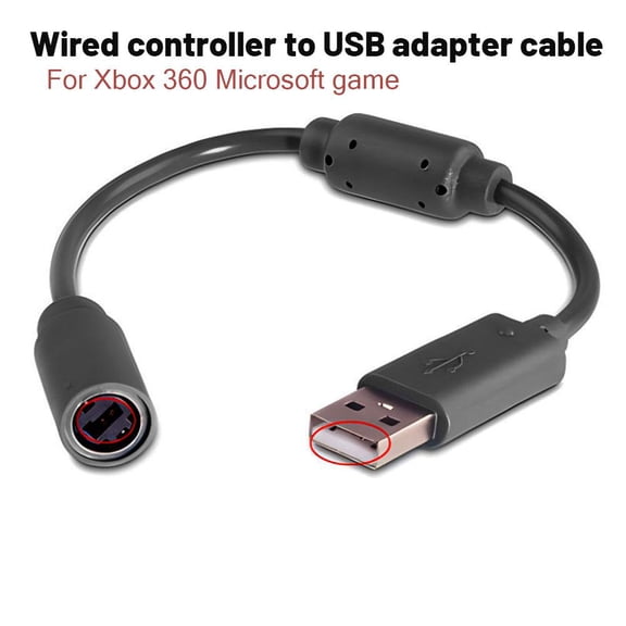 Wired controller to USB adapter cable game console and compatible devices