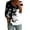 A-Black, variant on Women's 3/4 Sleeve Casual Tops Spring Summer Fashion Floral Printed V-Neck Button Loose Comfortable Pullover Blouse A-Light Blue M