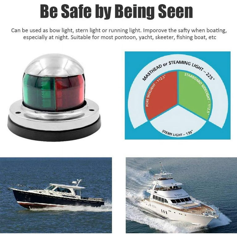 Navigation Led Lights Boat Anchor All-round 12v Red Green Signal