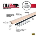 thumbnail image 3 of M-D Building Products 48905 72 In. Unfinished Hardwood Trans Tile/Laminate w/ Anchors & Screws, 3 of 10