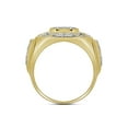 thumbnail image 2 of 10kt Yellow Gold Mens Round Diamond Circle Cluster Ring 1/2 Cttw, 2 of 2