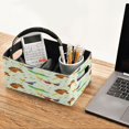 thumbnail image 5 of 2 Pack Foldable Felt Storage Cubes 10.1×6.3×4.7in Open Home Storage Bins for Organizing Shelf, Lime Toys Printed, 5 of 6